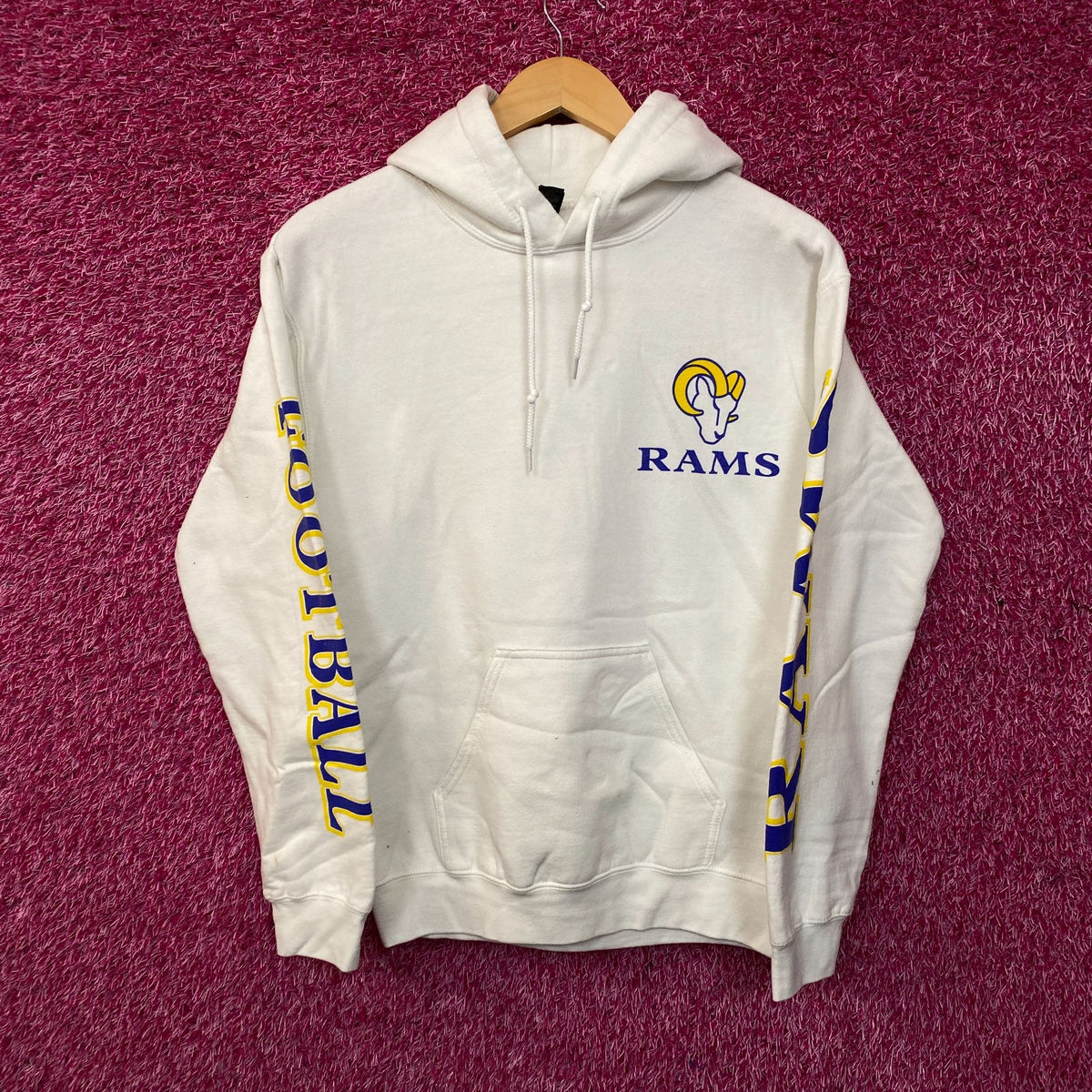 Junk Food Clothing Los Angeles Rams Pullover Hoodie Small