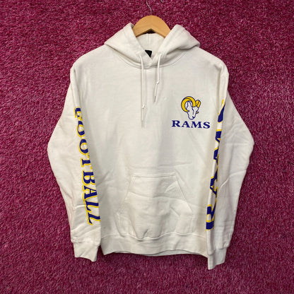 Junk Food Clothing Los Angeles Rams Pullover Hoodie Small