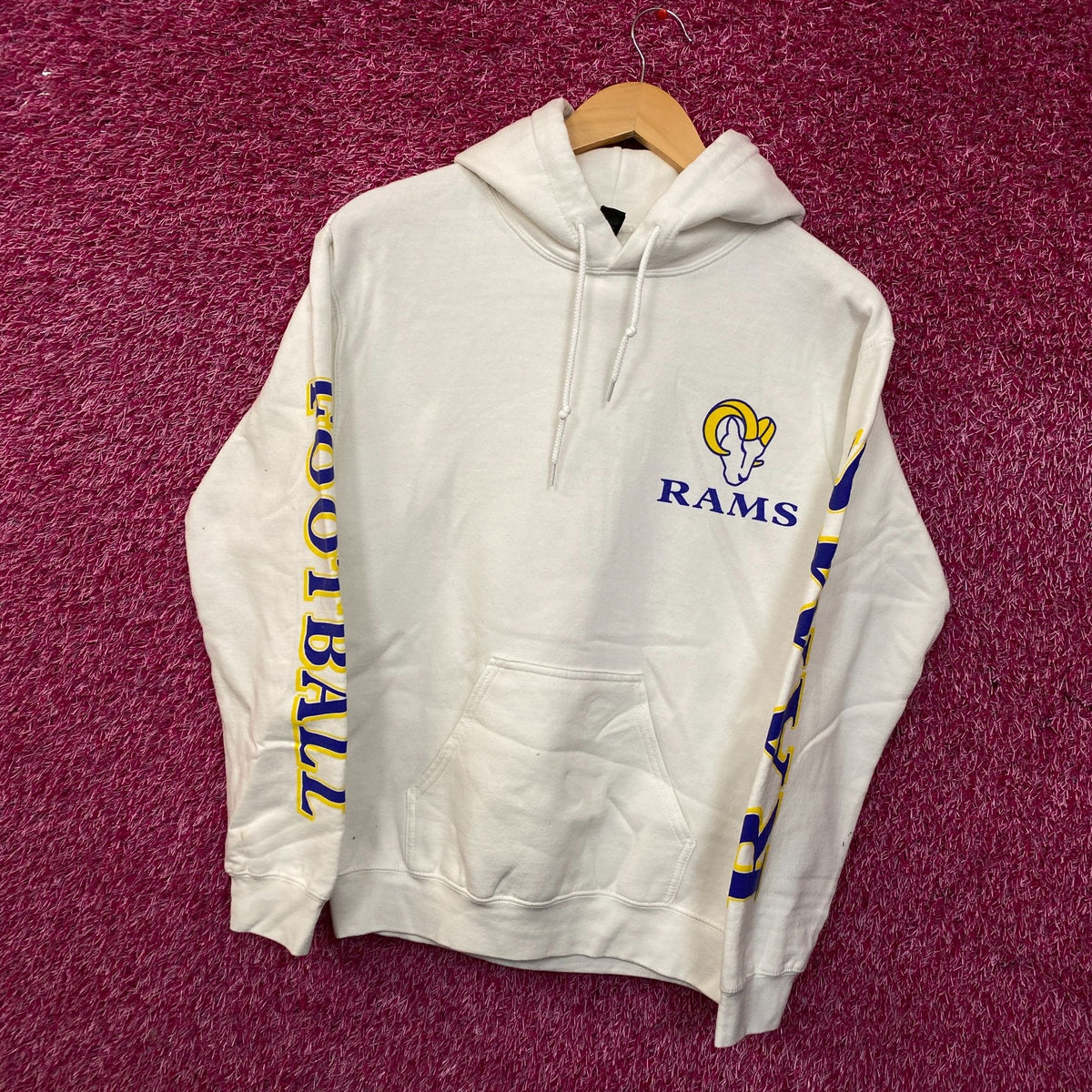 Junk Food Clothing Los Angeles Rams Pullover Hoodie Small