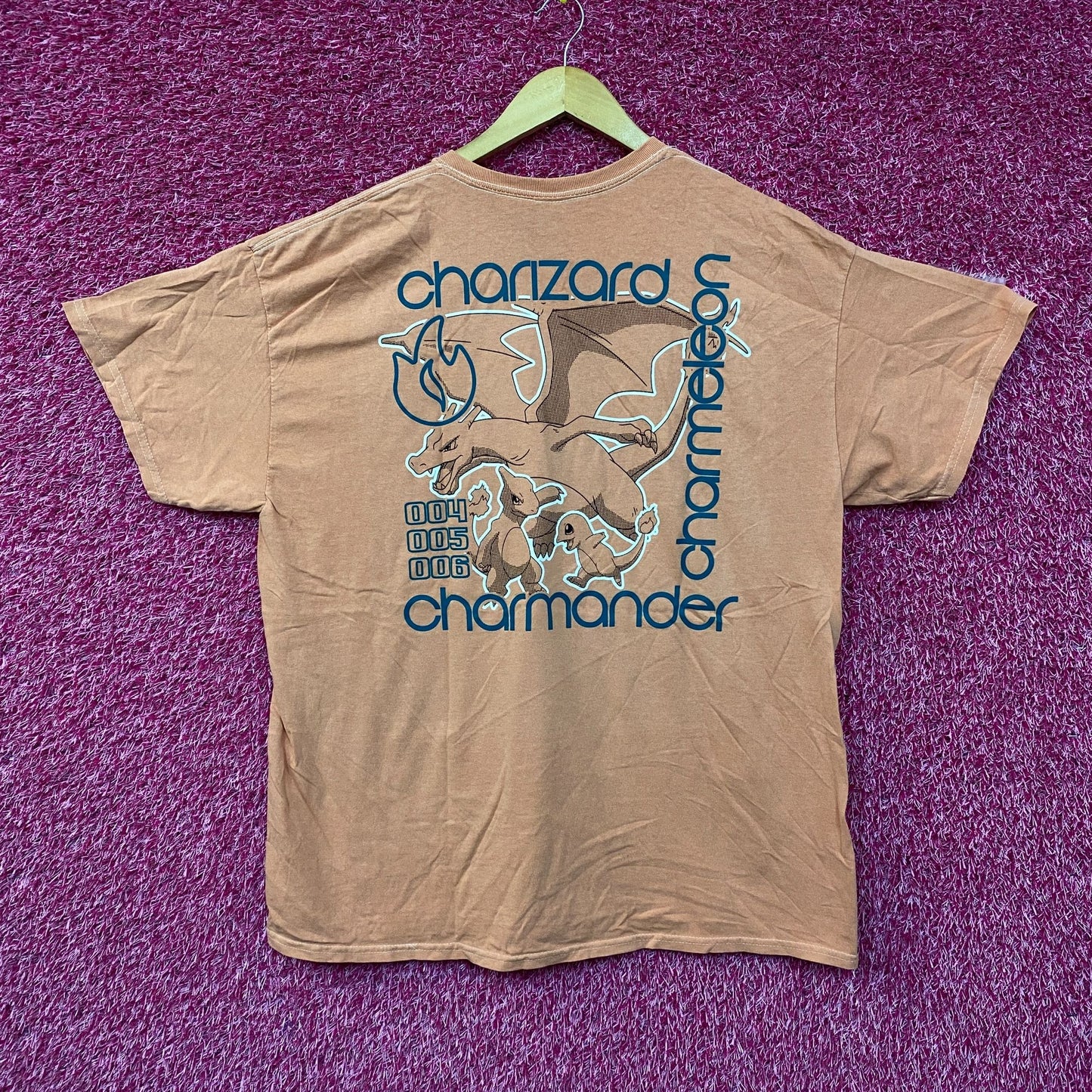 Charmander Evolutions Game Freak Pokemon Anime T-Shirt L