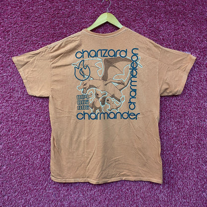 Charmander Evolutions Game Freak Pokemon Anime T-Shirt L