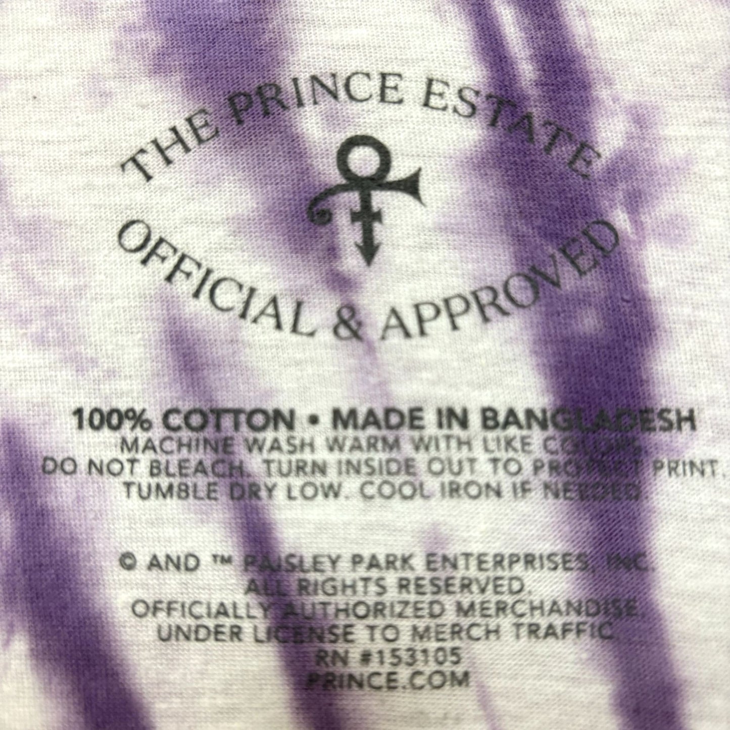 Prince Loring Park Sessions 77 Album Cover Rock Tie Dye L