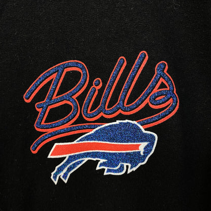 Junk Food Buffalo Bills Glitter Black Crewneck size small