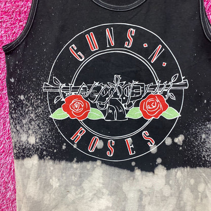 Guns N’ Roses Appetite for Destruction Heavy Metal Bleach Dip-Dye Tank Top XS