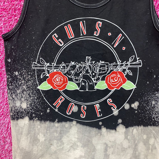 Guns N’ Roses Appetite for Destruction Heavy Metal Bleach Dip-Dye Tank Top XS