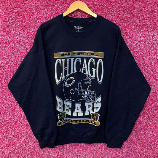 Junk Food Chicago Bears Logo Helmet Flea Market Crew Sweatshirt Large