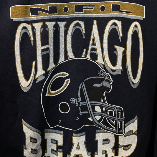 Junk Food Chicago Bears Logo Helmet Flea Market Crew Sweatshirt Large
