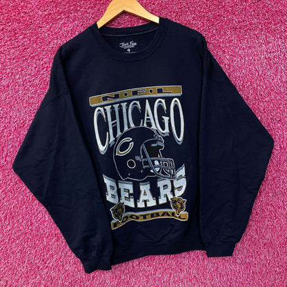 Junk Food Chicago Bears Logo Helmet Flea Market Crew Sweatshirt Large
