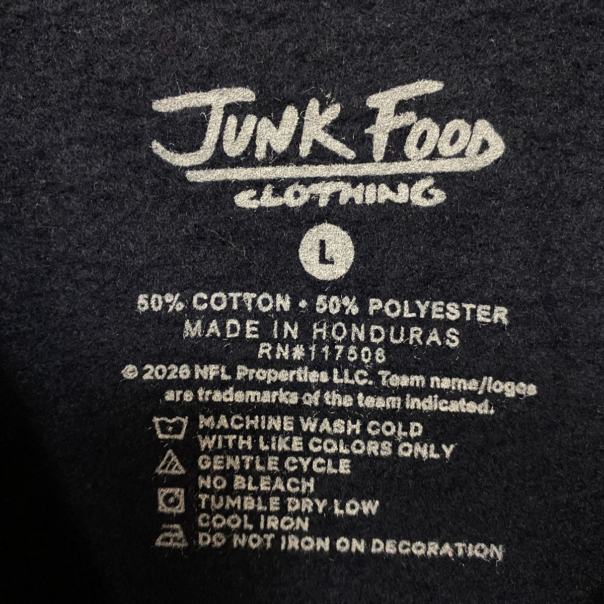 Junk Food Chicago Bears Logo Helmet Flea Market Crew Sweatshirt Large
