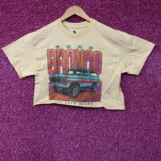 Junk Food Clothing Ford Bronco Off Road Ready Flea Market Women's Crop Tee Small