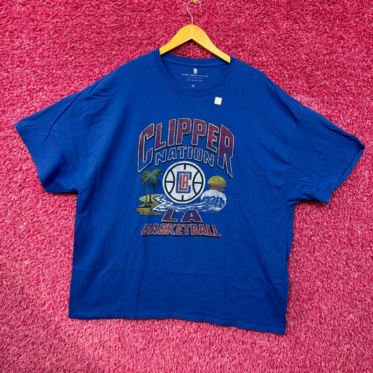 Clipper Nation LA Basketall West Coast NBA T-shirt Size 2XL