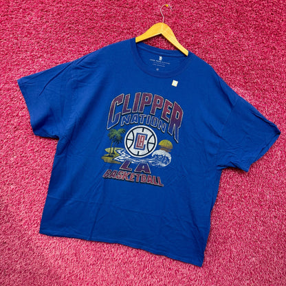 Clipper Nation LA Basketall West Coast NBA T-shirt Size 2XL