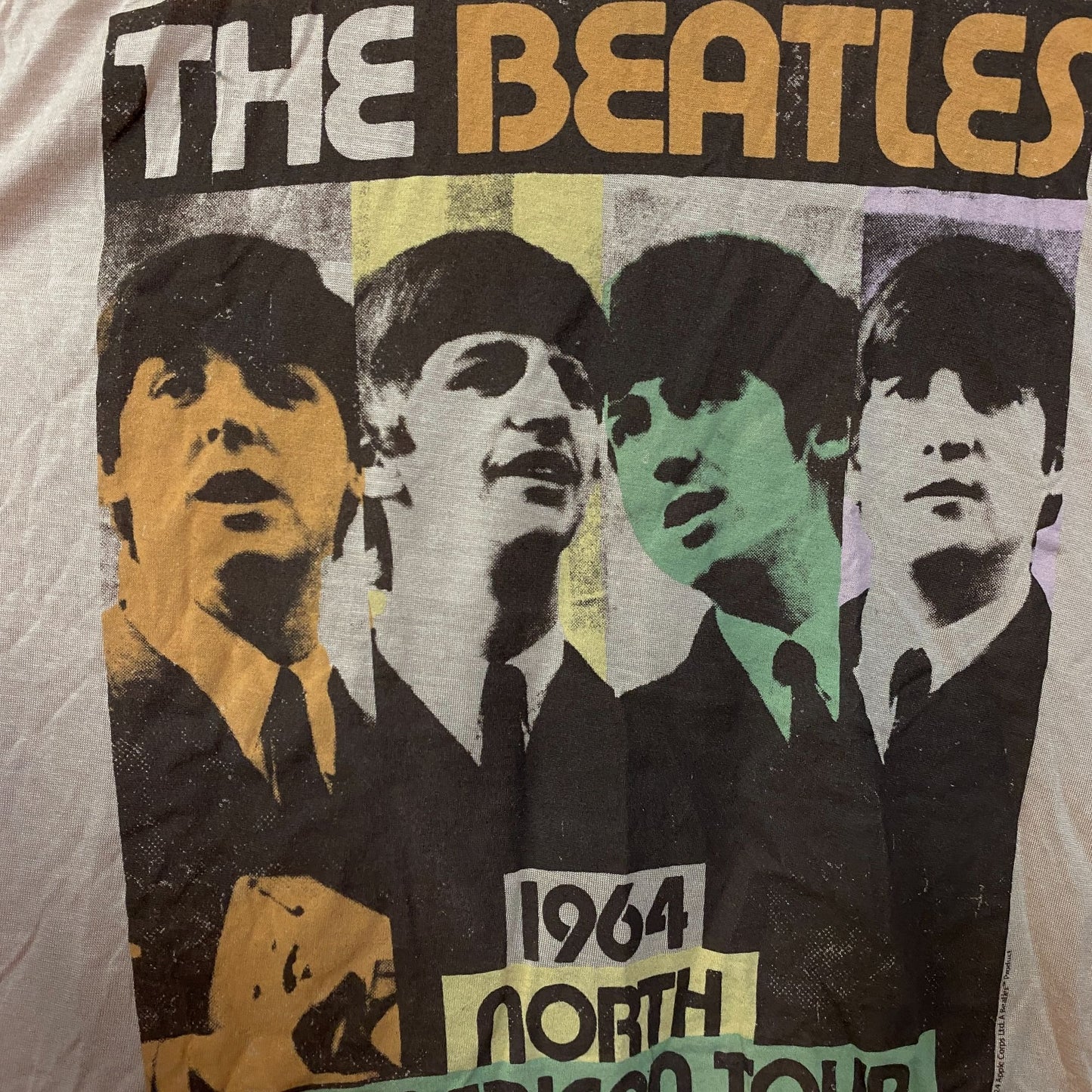 Junk Food Clothing "The Beatles 1964 North American Tour" Crop Tank Top Small