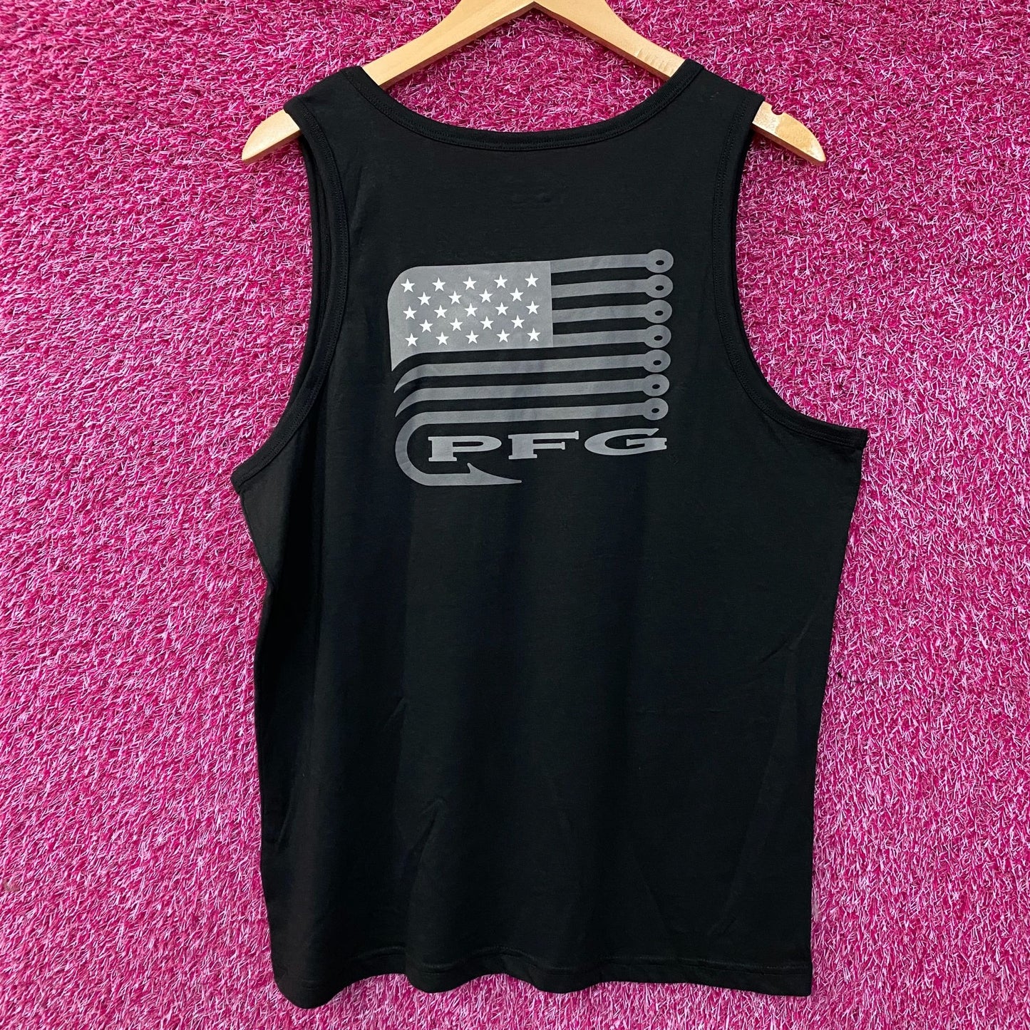 Colombia American Flag PFG Tank Top Size large