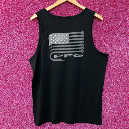 Colombia American Flag PFG Tank Top Size large