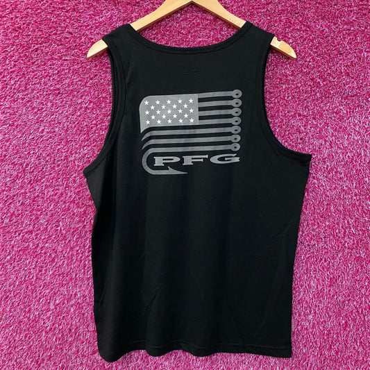 Colombia American Flag PFG Tank Top Size large