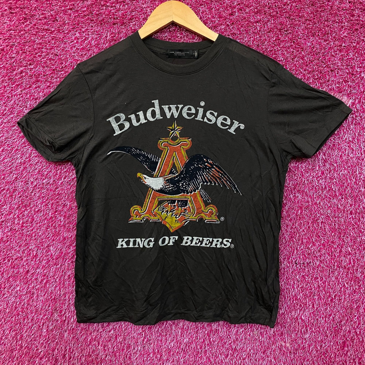 Budweiser King Of Beer American Bald Eagle Logo T-Shirt Small