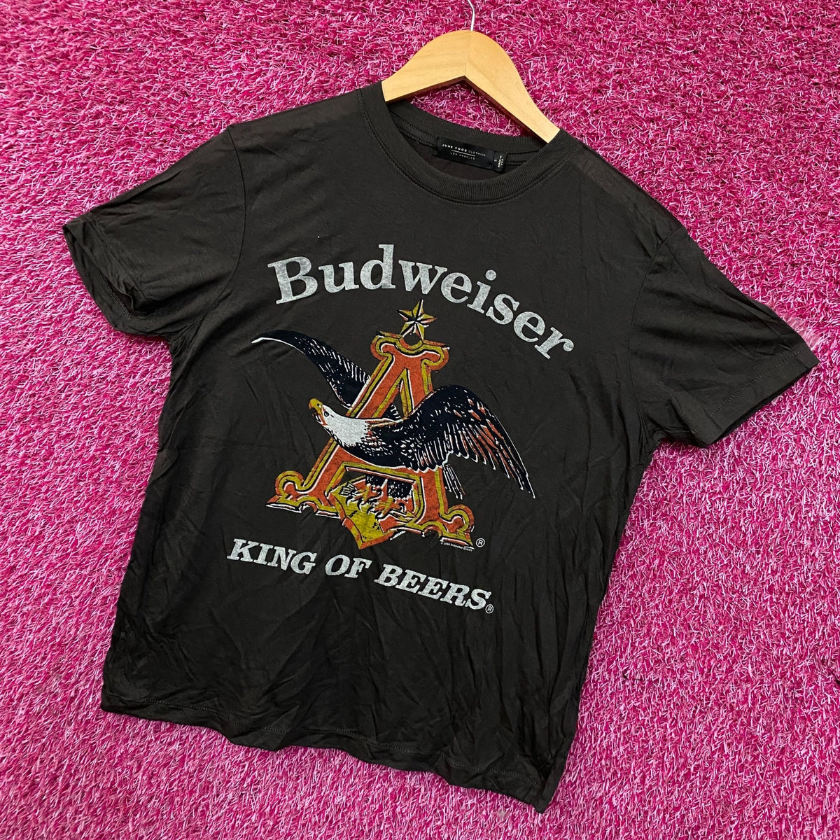 Budweiser King Of Beer American Bald Eagle Logo T-Shirt Small