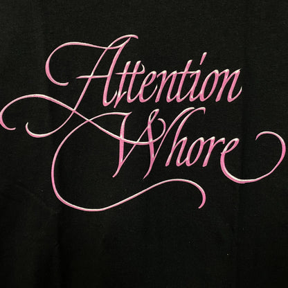 Tove Lo Attention Pink Lettering Black T-Shirt Large