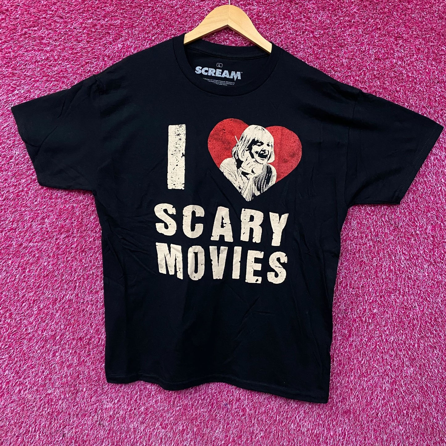Scream "I Heart Scary Movies" Casey Becker Scream Heart Graphic T-Shirt Large