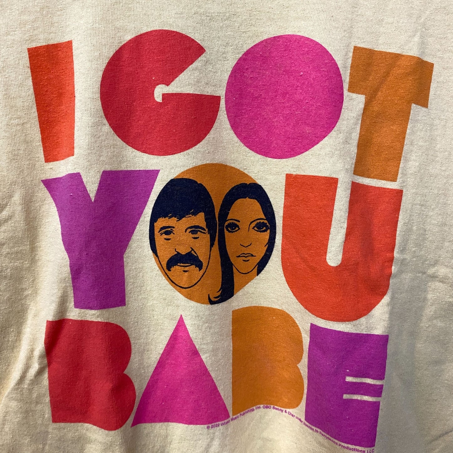Sonny and Cher I Got You Babe Crop top Size Medium