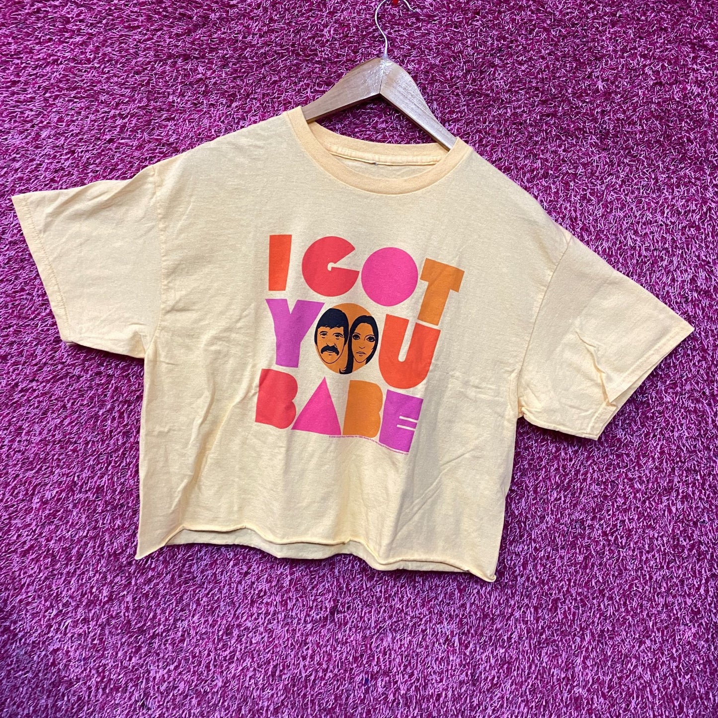 Sonny and Cher I Got You Babe Crop top Size Medium