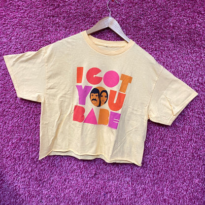 Sonny and Cher I Got You Babe Crop top Size Medium