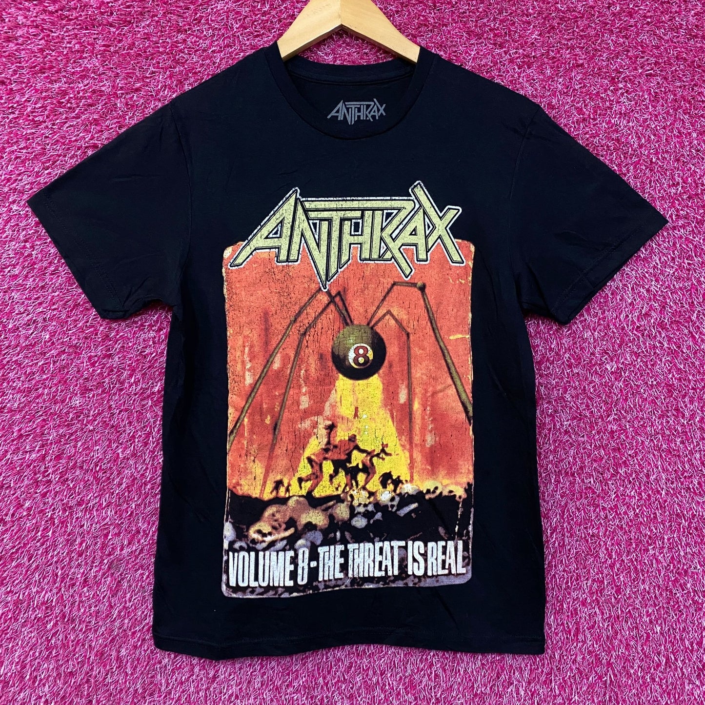 Anthrax Volume 8 The Threat is Real Heavy Metal Band T-Shirt Small