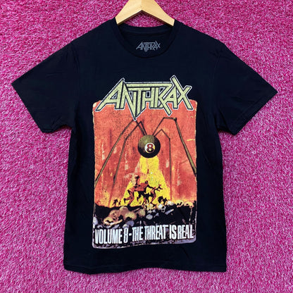 Anthrax Volume 8 The Threat is Real Heavy Metal Band T-Shirt Small