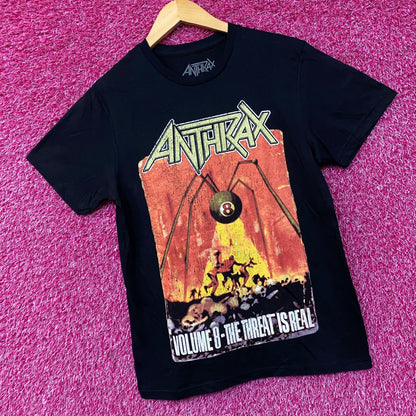 Anthrax Volume 8 The Threat is Real Heavy Metal Band T-Shirt Small