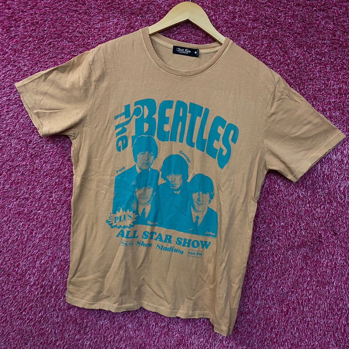 Junk Food Clothing The Beatles All-Star Show Vintage Style Tee Large