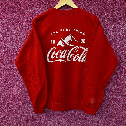 Junk Food Real Thing Coca-Cola Logo Crewneck Sweatshirt M
