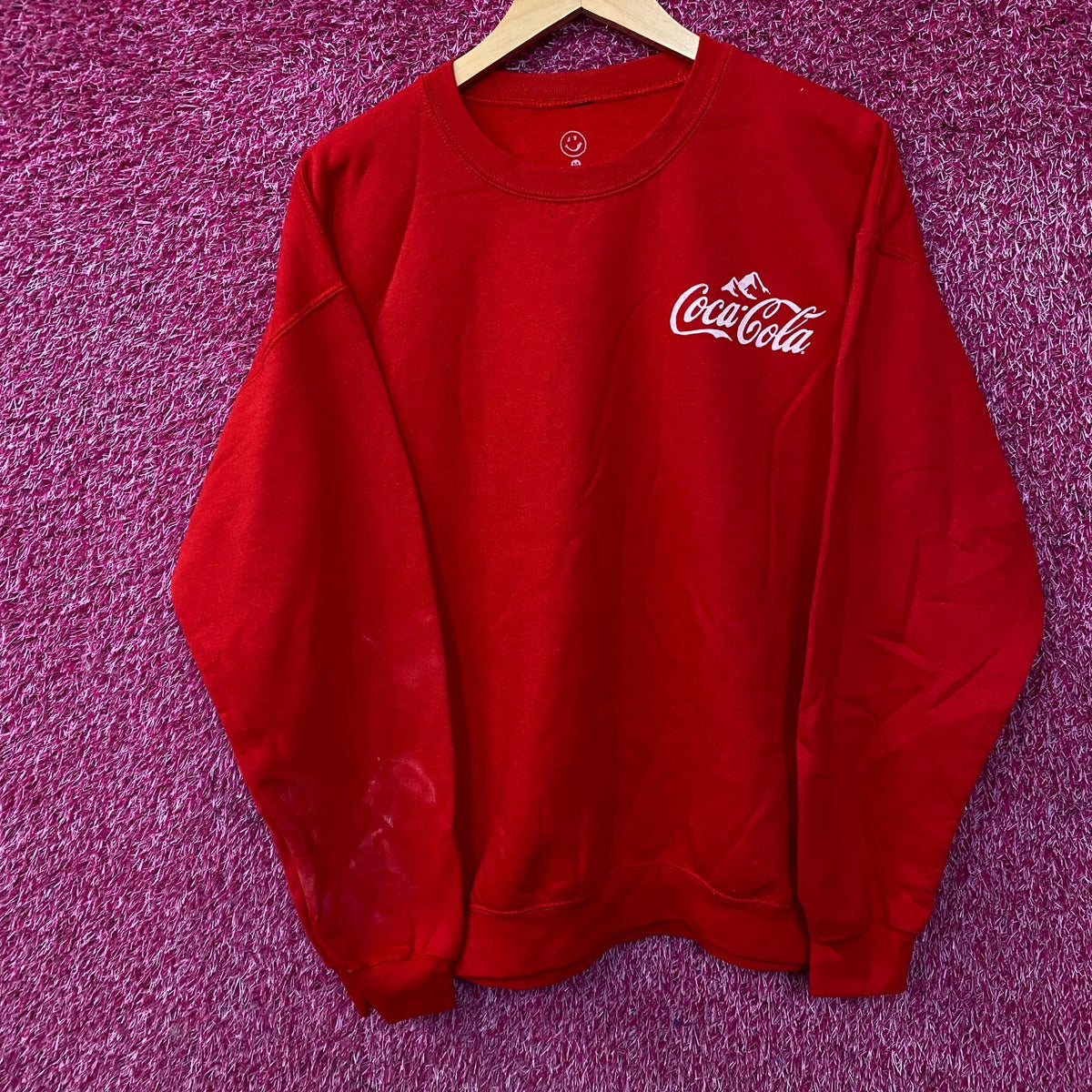 Junk Food Real Thing Coca-Cola Logo Crewneck Sweatshirt M