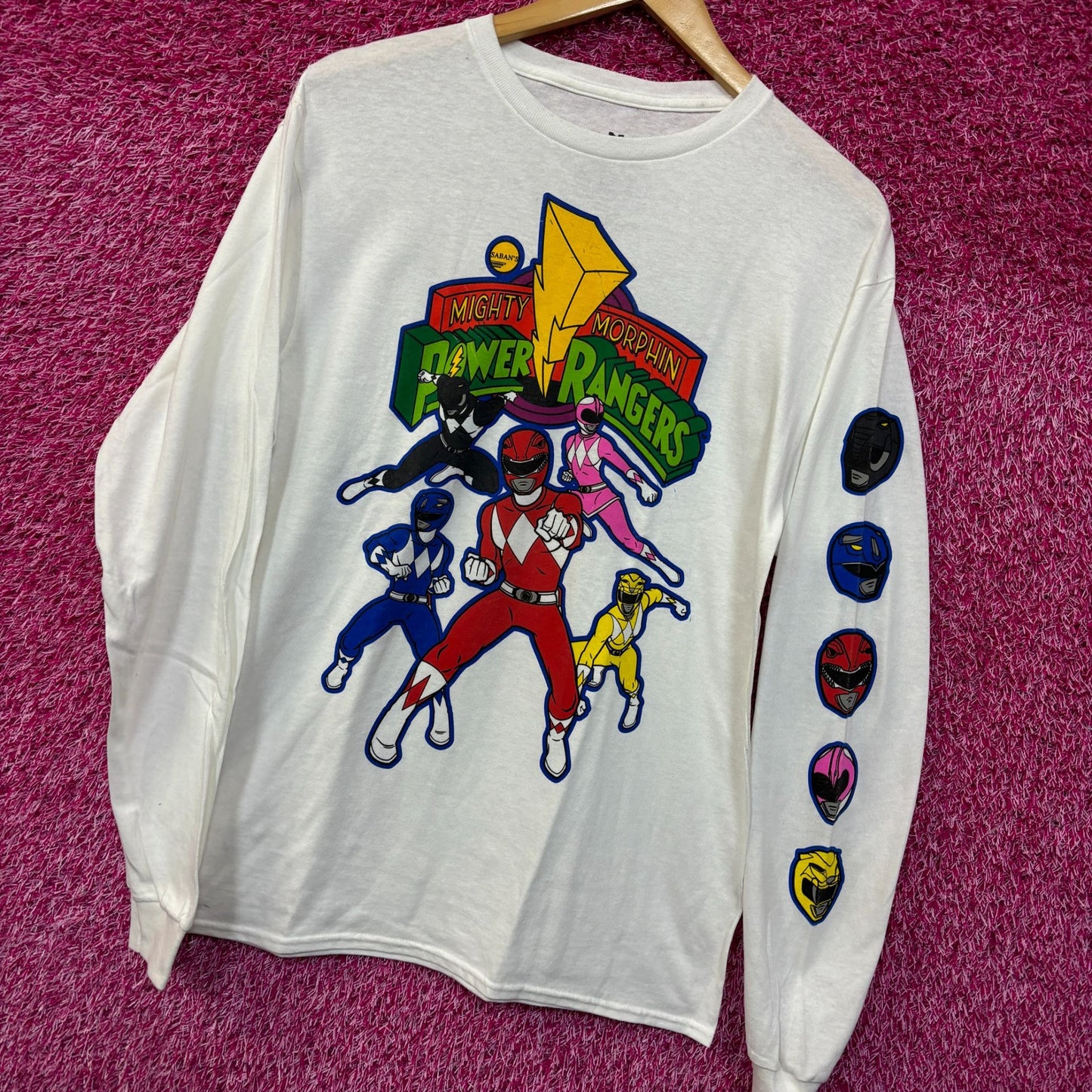 Mighty morphing power rangers long sleeve tshirt size small