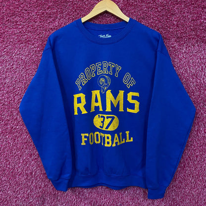 Junk Food Clothing Los Angeles Rams NFL Crewneck Sweatshirt Small