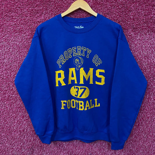 Junk Food Clothing Los Angeles Rams NFL Crewneck Sweatshirt Small