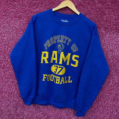 Junk Food Clothing Los Angeles Rams NFL Crewneck Sweatshirt Small