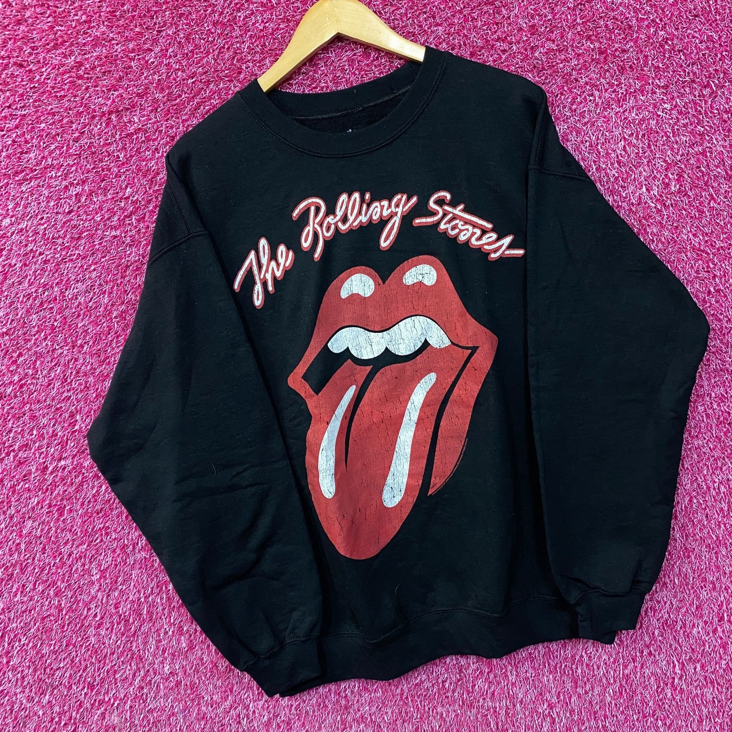 The Rolling Stones Hot Lips Rock Band Sweatshirt Large