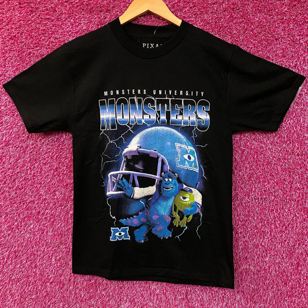 Disney Pixar Monsters University Football Helmet T-Shirt Small
