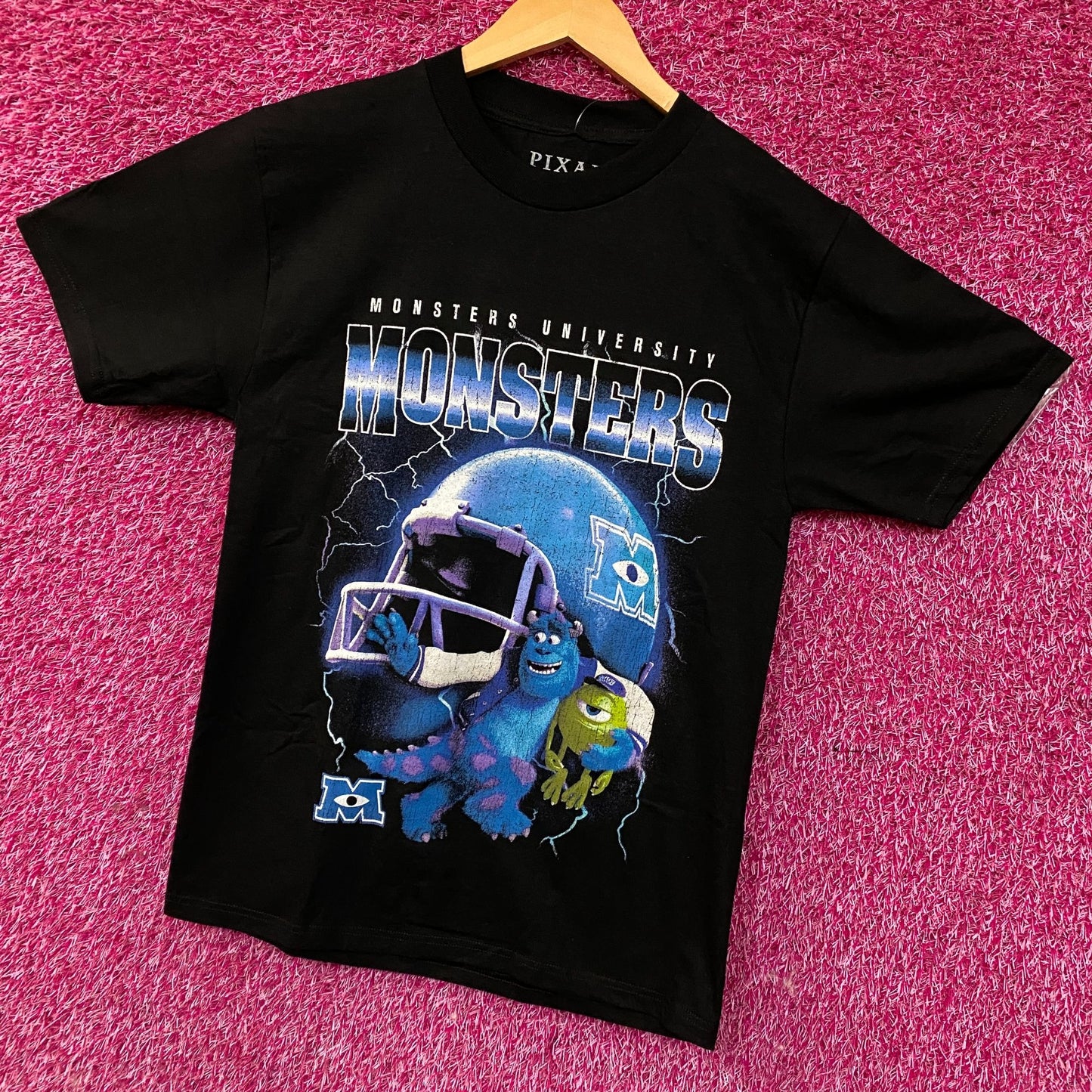 Disney Pixar Monsters University Football Helmet T-Shirt Small