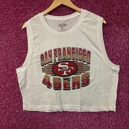 Junk Food Clothing NFL San Francisco 49ers Football Cropped Sleeveless T-Shirt 2XL