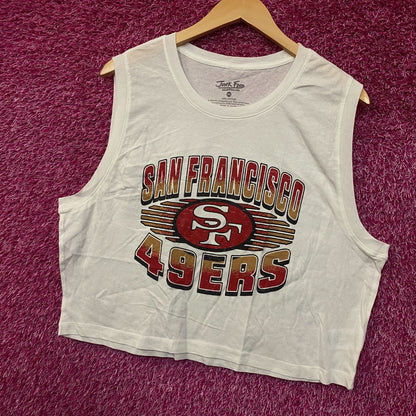Junk Food Clothing NFL San Francisco 49ers Football Cropped Sleeveless T-Shirt 2XL