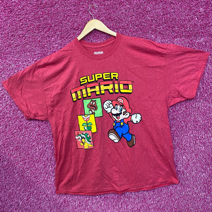 Super Mario Bros Adventure Video Game Red T-Shirt 2XL