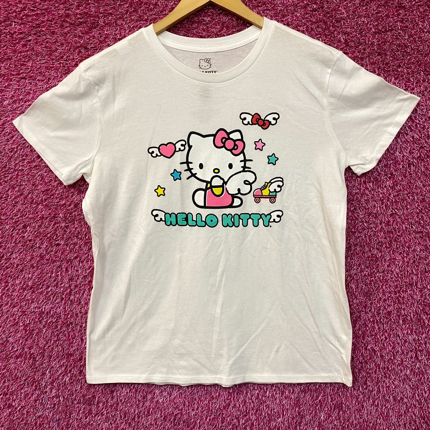 Sanrio Hello Kitty Angel Wings Graphic T-Shirt Small