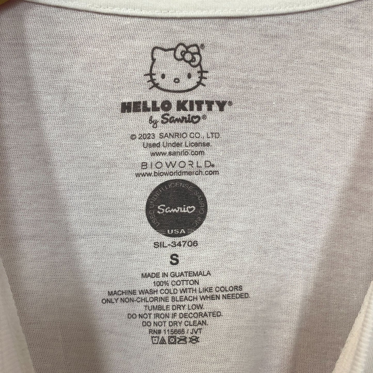 Sanrio Hello Kitty Angel Wings Graphic T-Shirt Small