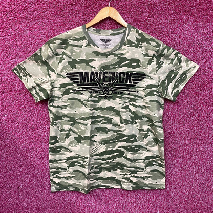 Top Gun Maverick Movie Promo Camo Pattern T-Shirt Size XL