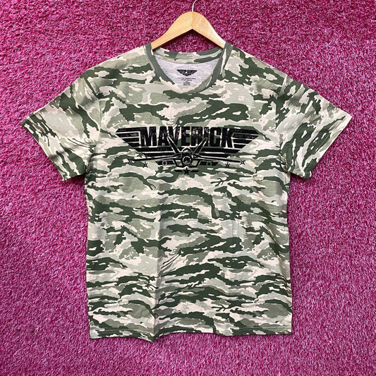 Top Gun Maverick Movie Promo Camo Pattern T-Shirt Size XL