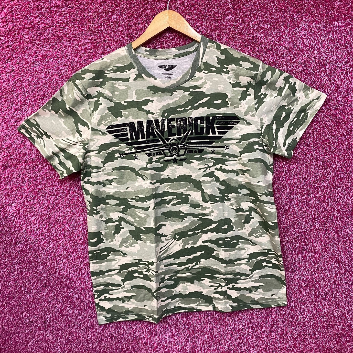 Top Gun Maverick Movie Promo Camo Pattern T-Shirt Size XL