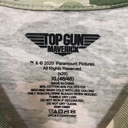 Top Gun Maverick Movie Promo Camo Pattern T-Shirt Size XL
