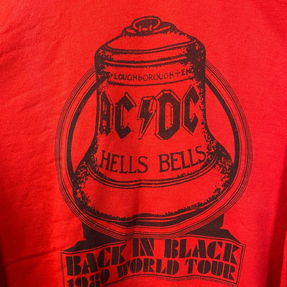 Acdc Hells Bells BiB 80s World Tour Crewneck Sweater size XL